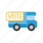 - campaign vehicle, vehicle, transport, campaign, van, campaign-van, shipping, delivery 