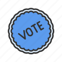 - vote sticker, election, voting, us-election, ballot, politics, democracy, recount