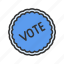 - vote sticker, election, voting, us-election, ballot, politics, democracy, recount 