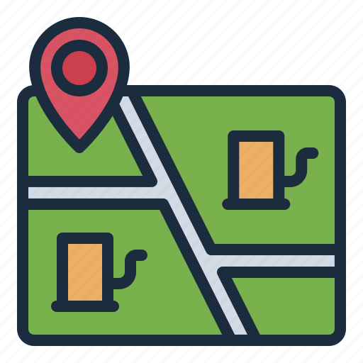 Map, location, vehicle, eco, green, energy, transportation icon - Download on Iconfinder