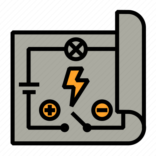 Electric, electrical, plan, wiring, circuit, lighting, engineering icon - Download on Iconfinder