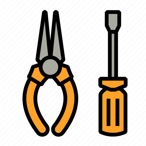 Electrician, electric, pliers, repair, tool, screwdriver, tools icon - Download on Iconfinder