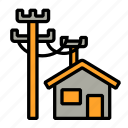 electric, electricity, electrification, house, power, power line, connected, home, network