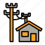 electric, electricity, electrification, house, power, power line, connected, home, network 