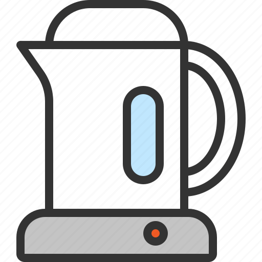 Electric kettle, kettle, water boiler, kitchen, electric, household, appliance icon - Download on Iconfinder
