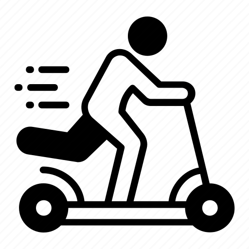 Electric scooter, fast, kick scooter, scooter man, speedy icon - Download on Iconfinder