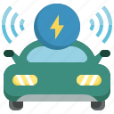 autonomous, electric, car, transportation, charging, battery