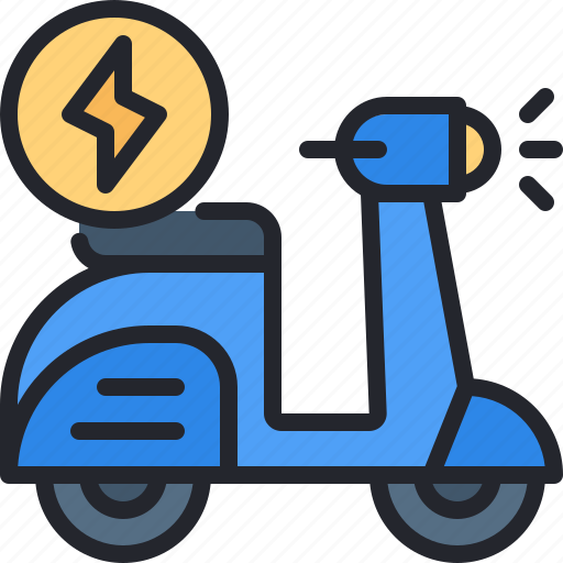 Electric, scooter, vehicle, moped, transportation icon - Download on Iconfinder