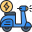 electric, scooter, vehicle, moped, transportation 