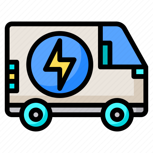 Electric, ev, transport, van, vehicles icon - Download on Iconfinder