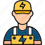 electrician, contractor, craftsman, maintenance, professional 