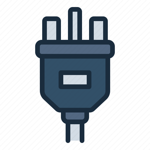 Plug, socket, electric, electricity, electronic, three pin icon - Download on Iconfinder