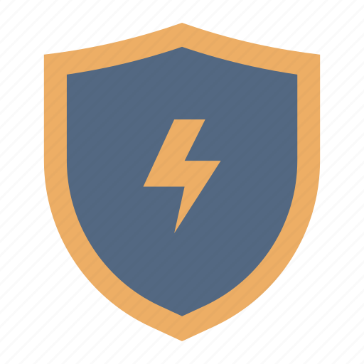 Protect, electric, shield, electricity, electronic icon - Download on Iconfinder