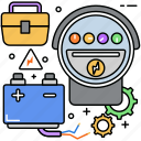electric, meter, repair, gears, battery, energy, backup