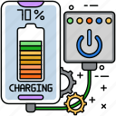 power, bank, mobile, charging, percent, wire, connection, gears