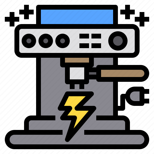Cable, coffee, equipment, industry, maker, voltage, wire icon - Download on Iconfinder