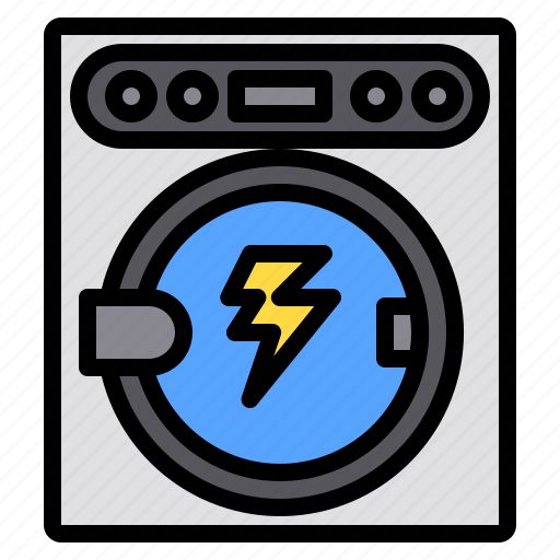 Cable, equipment, industry, machine, voltage, washing, wire icon - Download on Iconfinder