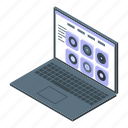 online, library, isometric