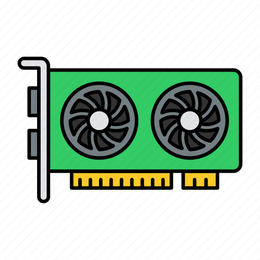 Graphics card, computer hardware, pc card, electronic card, gpu, potential unit icon - Download on Iconfinder