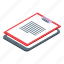 electronic, patient, card, clipboard, isometric 