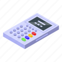 electronic, patient, card, calculator, isometric