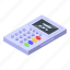 electronic, patient, card, calculator, isometric 