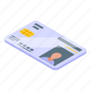 electronic, patient, photo, card, isometric