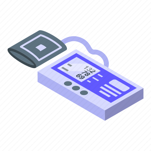 Blood, presure, device, isometric icon - Download on Iconfinder