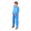 doctor, electronic, patient, card, isometric 