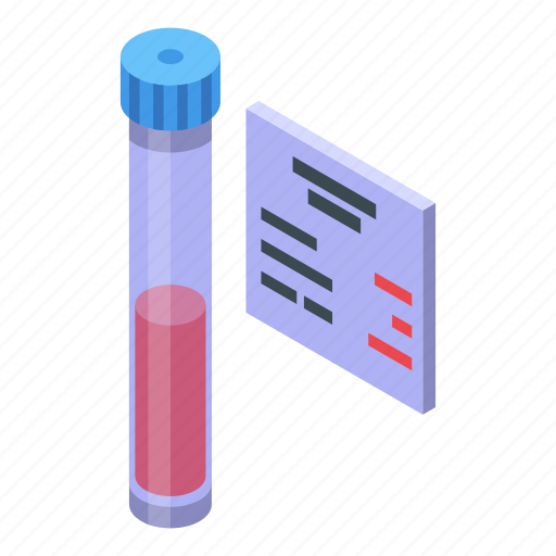 Blood, test, electronic, patient, card, isometric icon - Download on Iconfinder