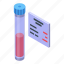 blood, test, electronic, patient, card, isometric 