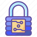 electronic, lock, padlock, secure, security