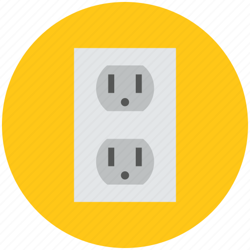 Electric socket, plug socket, plugin, power plug, socket, wiring accessories icon - Download on Iconfinder