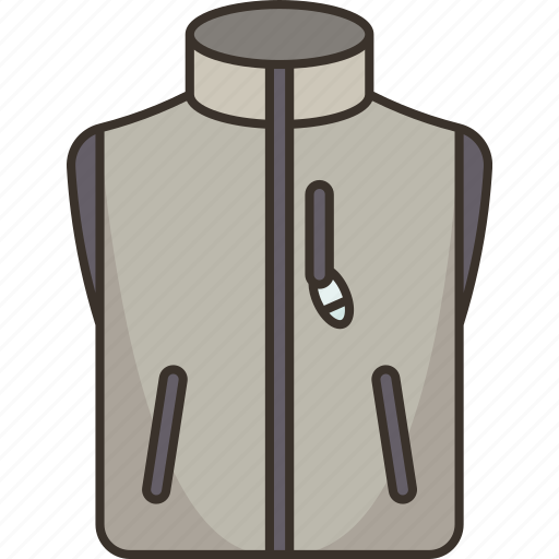 Vest, softshell, jacket, outerwear, sleeveless icon - Download on Iconfinder