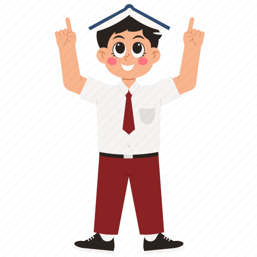 School, boy, book, education, learning, student, happy icon - Download on Iconfinder