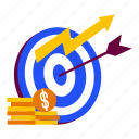 business target, target, dart, goal, profit, increase, coins, business, finance 