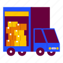 delivery truck, truck, vehicle, transportation, warehouse, storage, boxes, shipping, delivery