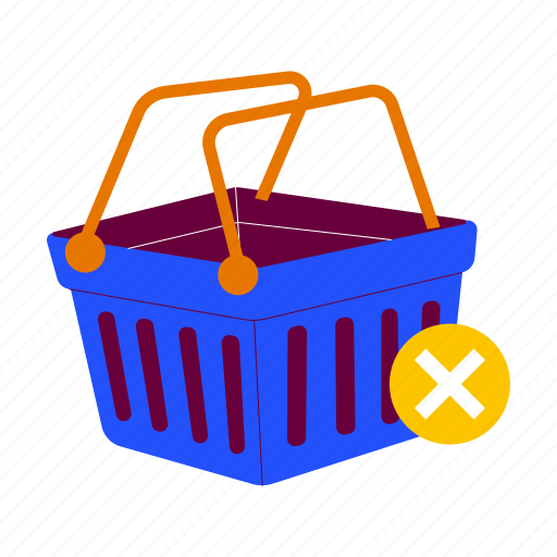Sold out, cart, out of stock, empty, cancel, delete, shopping illustration - Download on Iconfinder