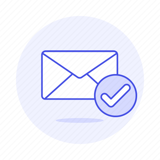 Checked, email, envelope, letter, mail, read, synced icon - Download on Iconfinder