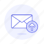 email, envelope, letter, mail, sent, sync, upload 