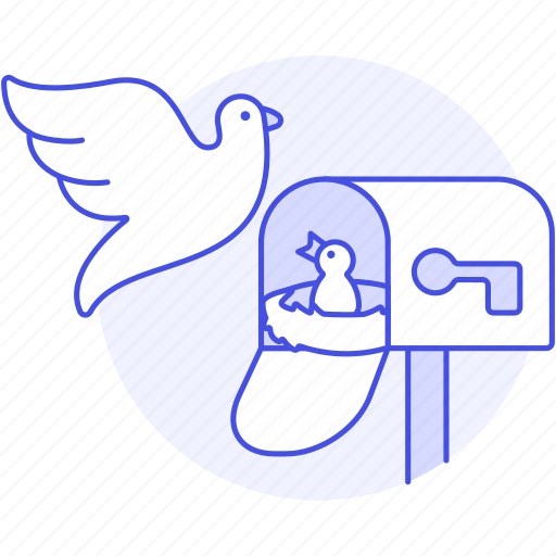 Bird, birds, dove, email, mailbox, nest, pigeon icon - Download on Iconfinder