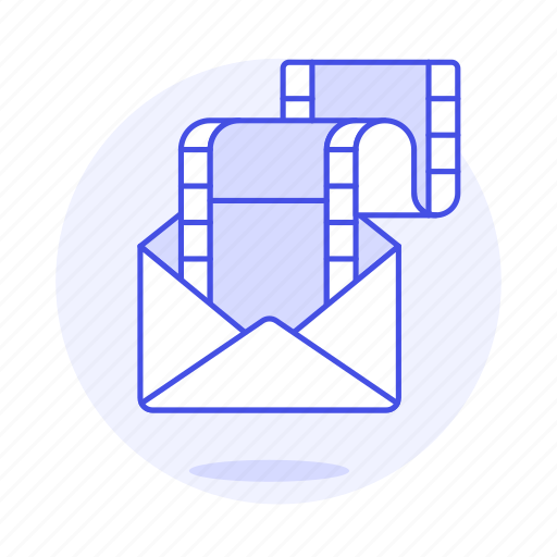 Attachment, content, email, mail, media, movie, video icon - Download on Iconfinder