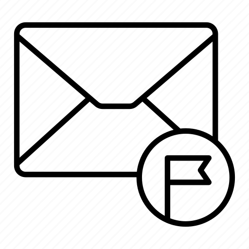 Email, envelop, flag, letter, mail, message icon - Download on Iconfinder