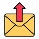 arrow, email, envelop, letter, mail, message, send