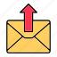 arrow, email, envelop, letter, mail, message, send 