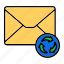email, envelop, globe, letter, message, text, update 