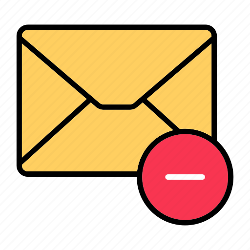 Block, emails, envelop, letter, mail, messages, minus icon - Download on Iconfinder