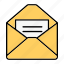 email, envelop, letter, mail, message, open 