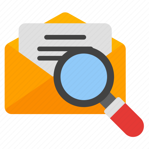 Search, find, magnifier, magnifying glass, email, mail, message icon - Download on Iconfinder