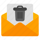 trash, delete, remove, garbage, email, mail, message